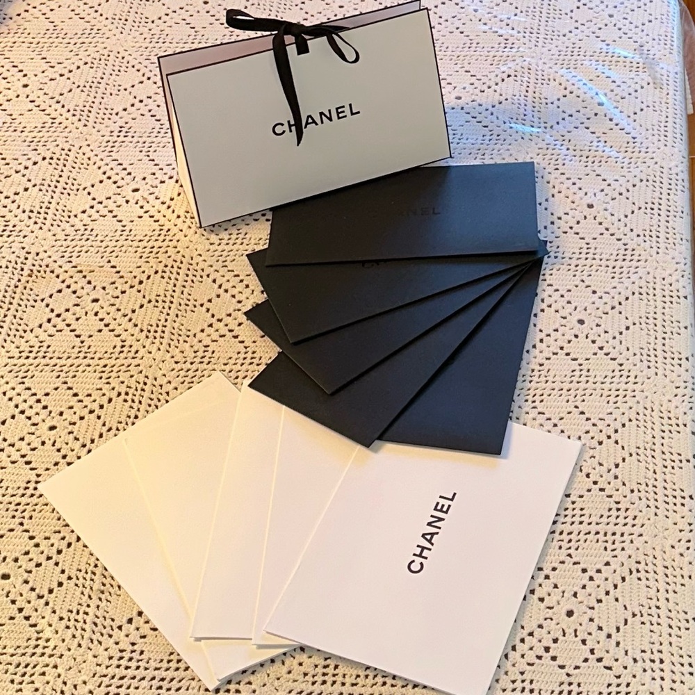 CHANEL Elegant Black and White Envelopes